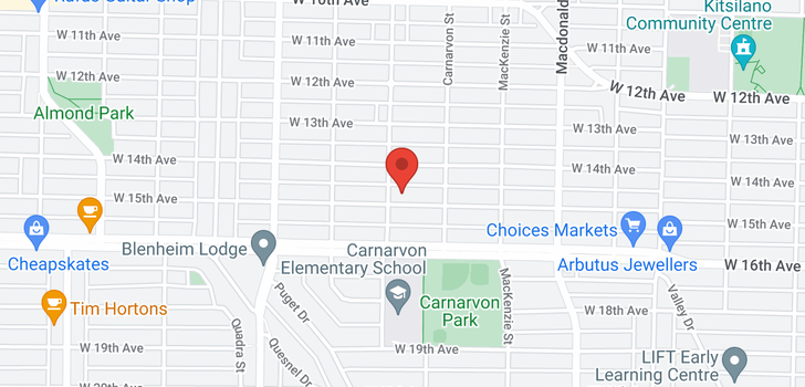 map of 3073 W 15TH AVENUE